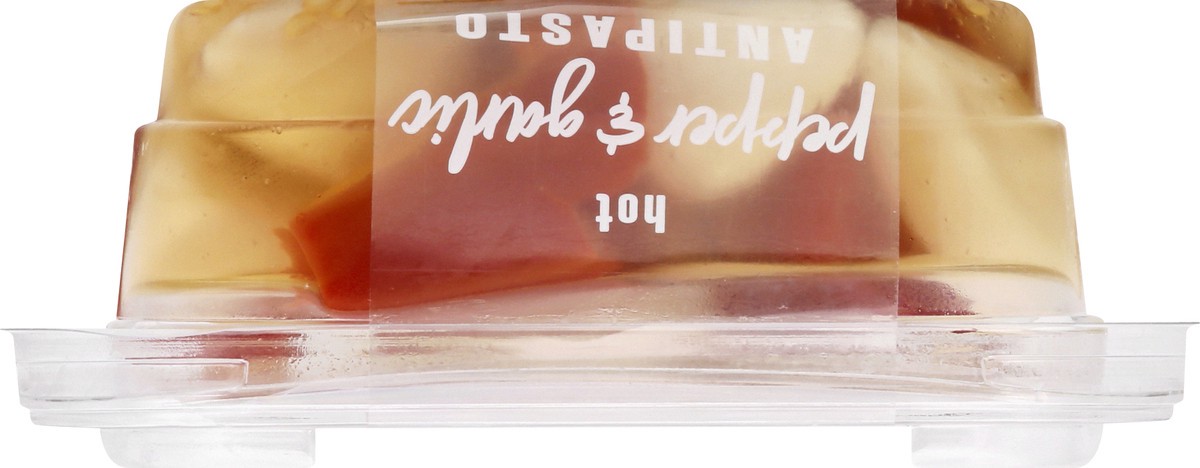 slide 10 of 13, DeLallo Garlic & Hot Pepper Antipasto In, 8 oz