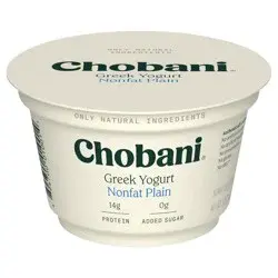 Chobani Plain Nonfat Greek Yogurt - 5.3oz