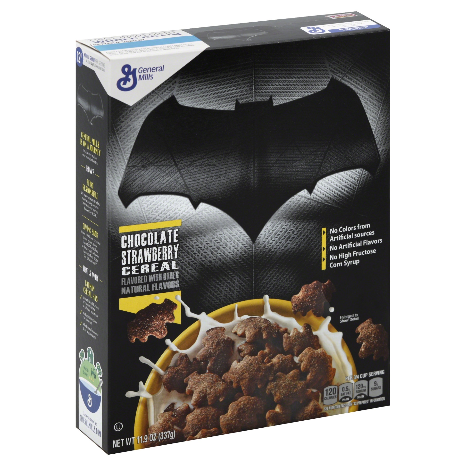 slide 1 of 1, General Mills Batman Chocolate Strawberry Cereal, 14.1 oz