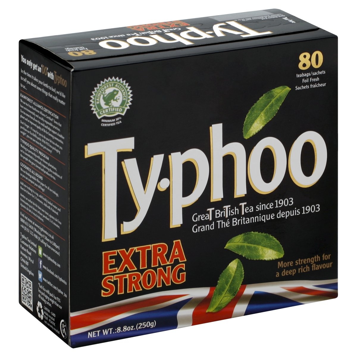 slide 1 of 6, Typhoo Tea, Extra Strong, Teabags/Sachets - 8.8 oz, 8.8 oz