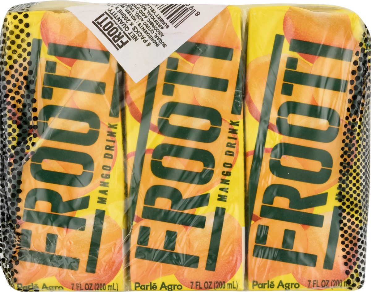 slide 9 of 13, Frooti Mango Drink 6 - 200 ml Packs, 6 ct