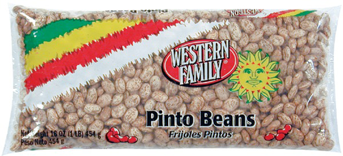 slide 1 of 1, Western Family Pinto Beans, 16 oz