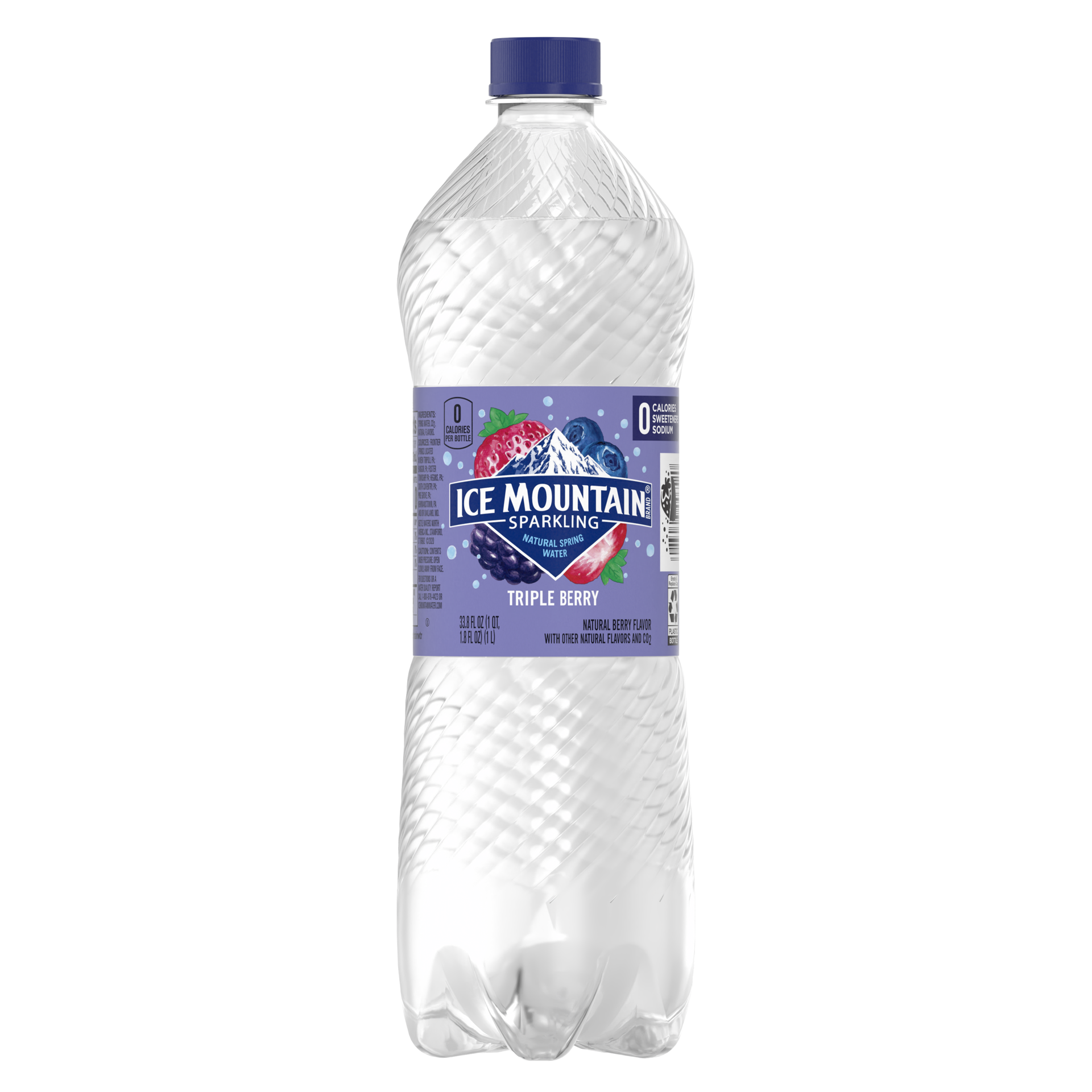 slide 3 of 3, Ice Mountain Sparkling Water, Triple Berry, 33.8 oz. Bottle, 33.8 oz
