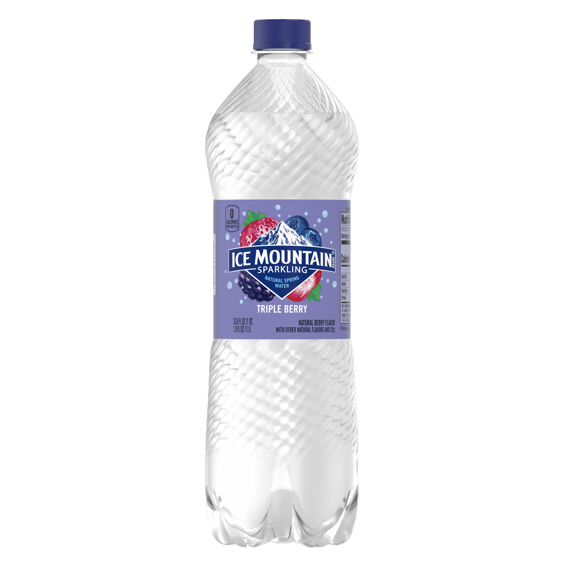 slide 1 of 3, Ice Mountain Sparkling Water, Triple Berry, 33.8 oz. Bottle, 33.8 oz