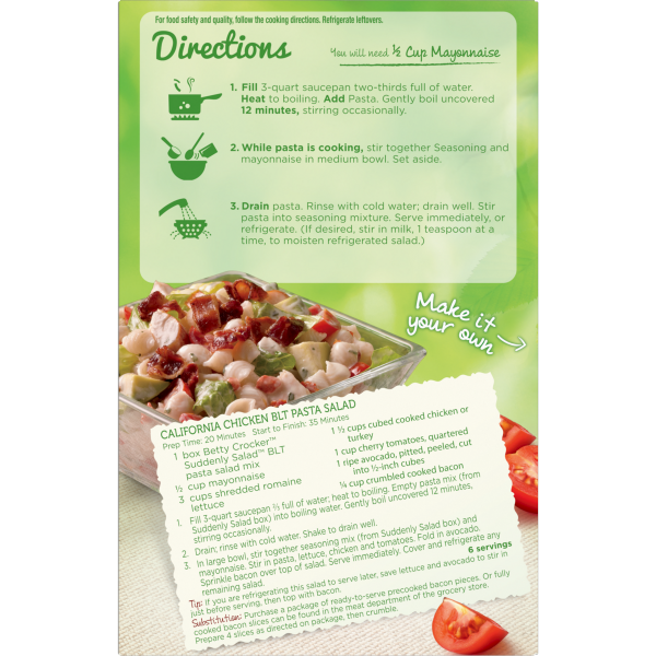 slide 10 of 13, Betty Crocker Suddenly! Bacon Lettuce & Tomato Pasta Salad 7.3 oz, 7.3 oz