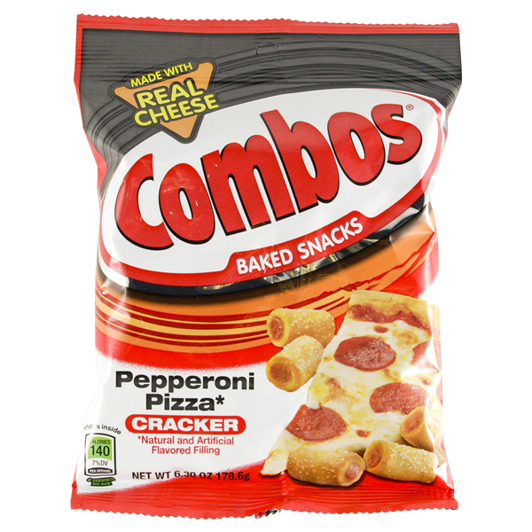 slide 1 of 1, COMBOS Baked Snacks, Pepperoni Pizza Cracker, 7 oz