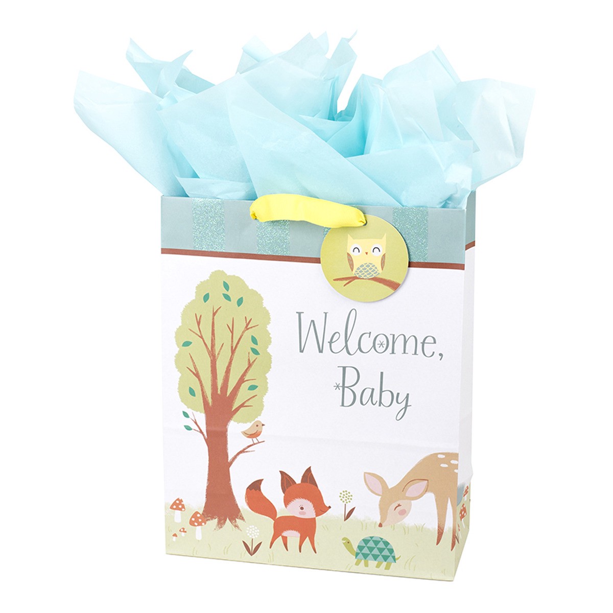 slide 2 of 2, Hallmark Extra Large New Baby Gift Bag With Tissue Paper (#53) (Animals), 1 ct