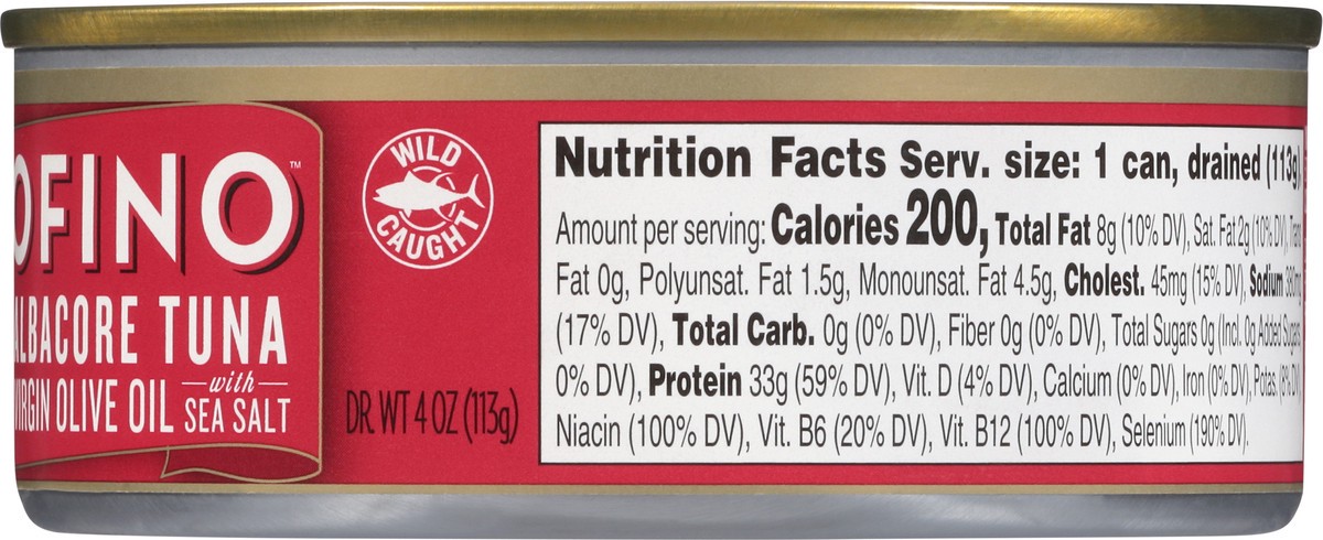 slide 3 of 9, Portofino Solid Albacore Tuna in Extra Virgin Oil with Sea Salt 4.5 oz, 4.5 oz