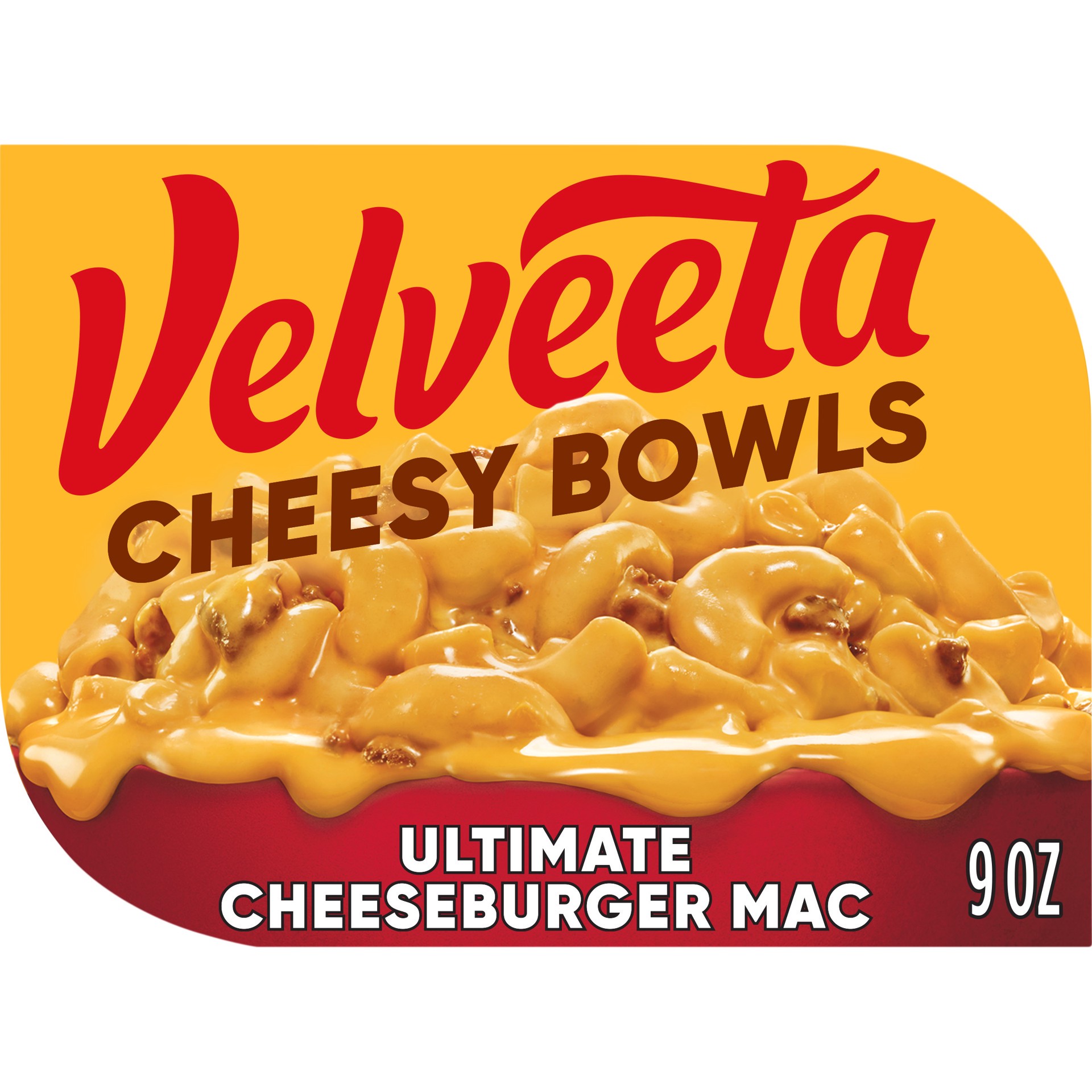 slide 1 of 9, Velveeta Cheesy Bowls Ultimate Cheeseburger Mac Microwave Meal, 9 oz Tray, 9 oz