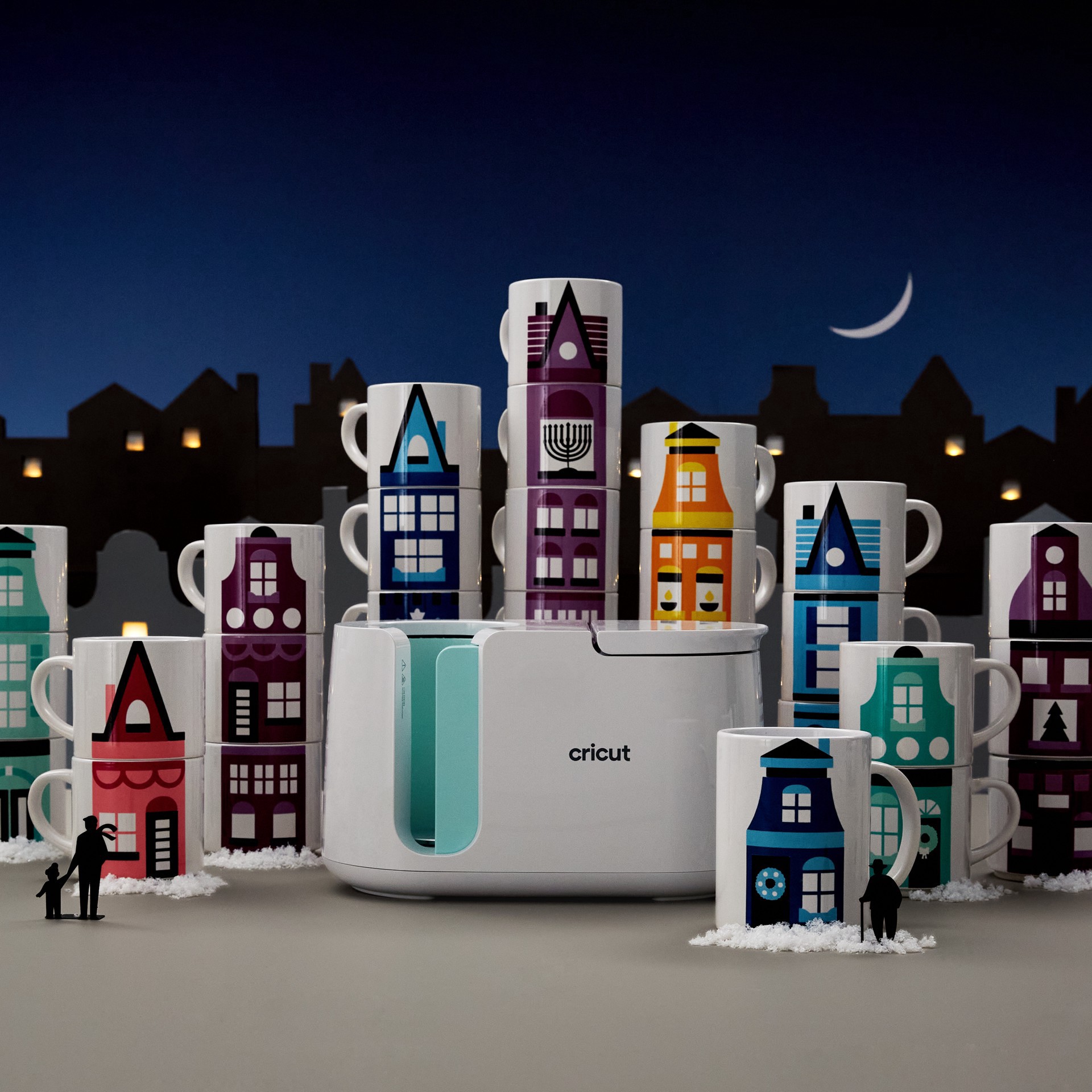 slide 3 of 7, Cricut 10oz. White Stackable Ceramic Mug Blanks, 4ct., 4 ct