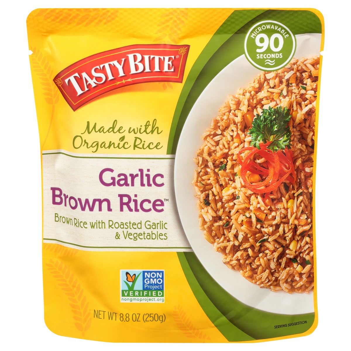 slide 3 of 11, Tasty Bite Garlic Brown Rice 8.8 oz, 8.8 oz