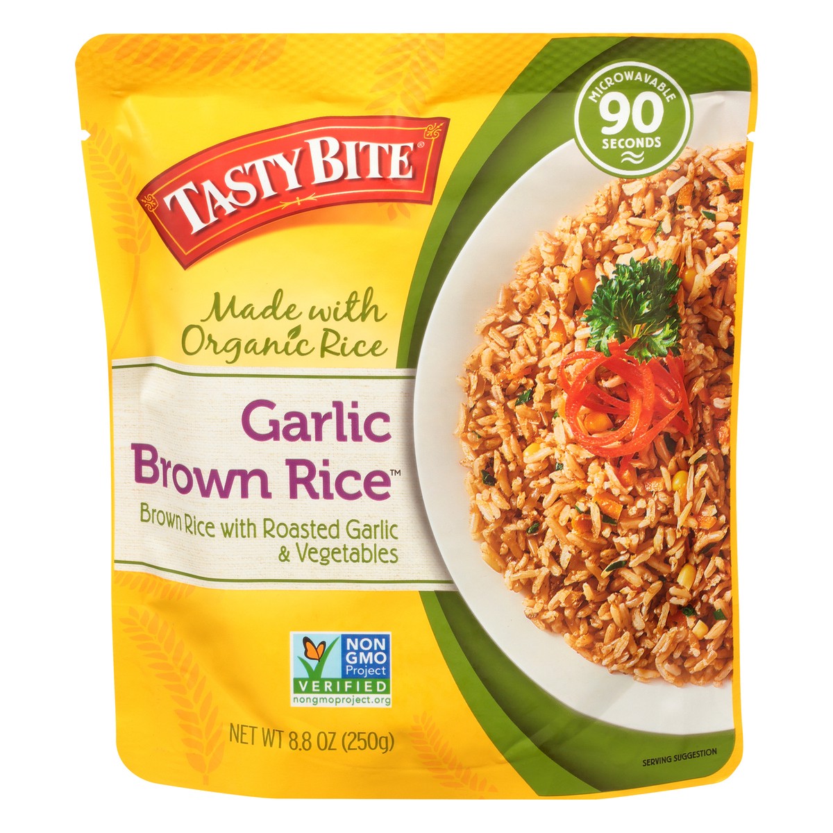slide 1 of 1, Tasty Bite Garlic Brown Rice, 8.8 oz