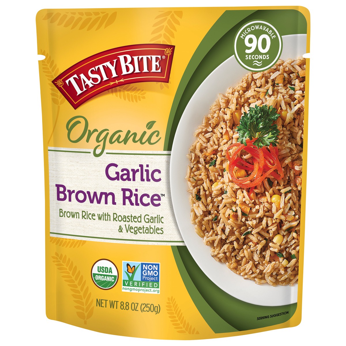 slide 1 of 11, Tasty Bite Garlic Brown Rice 8.8 oz, 8.8 oz
