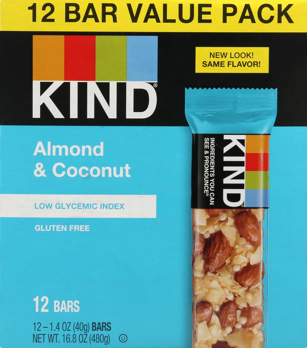 slide 6 of 9, KIND 12 Bar Value Pack Almond & Coconut Bars 12 ea, 12 ct