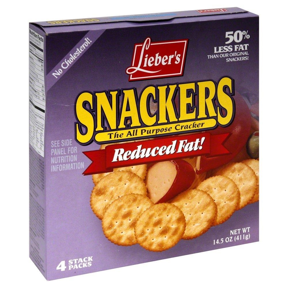 slide 1 of 1, Lieber's Reduced Fat Snackers, 12.5 oz