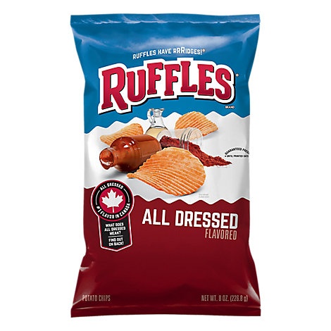 slide 1 of 1, Ruffles Potato Chips All Dressed Flavored, 8 oz