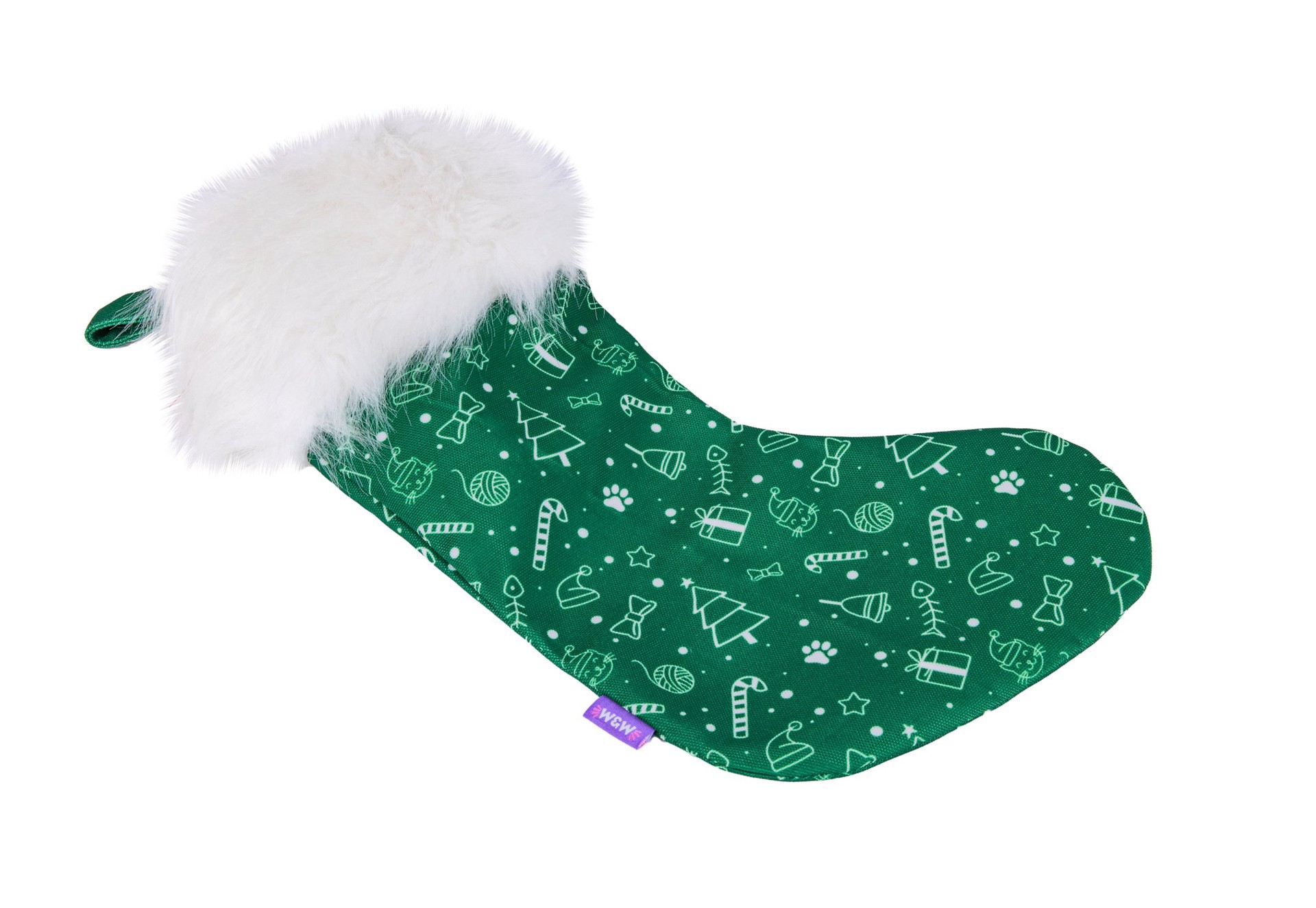 slide 1 of 1, Woof & Whiskers Cat Stocking Dog Toy, 1 ct