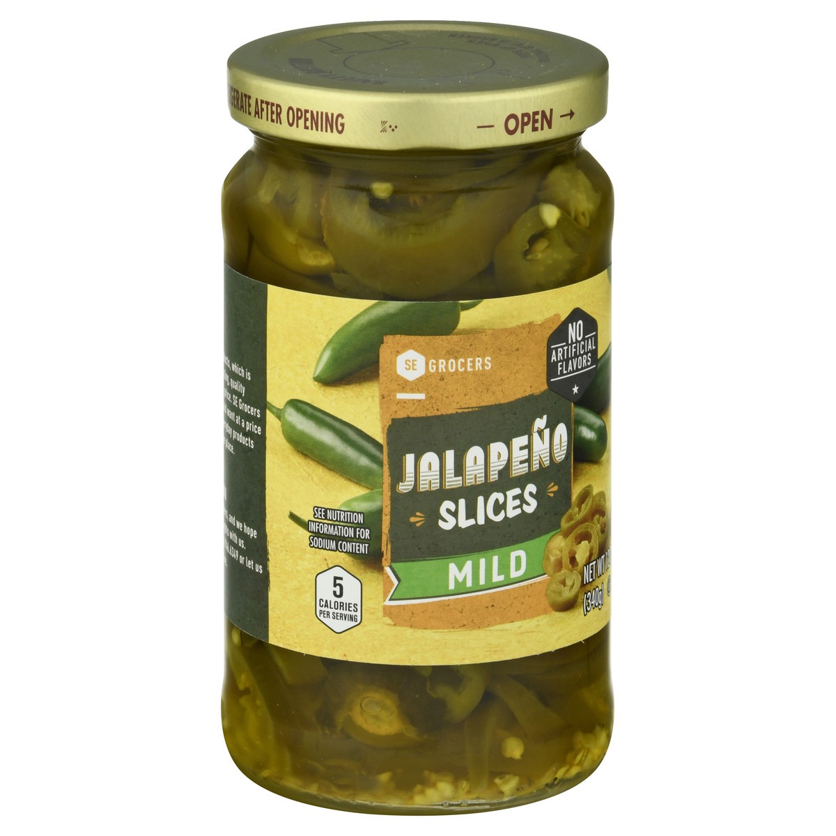 slide 2 of 10, SE Grocers Jalapeno Slc No Heat, 12 oz