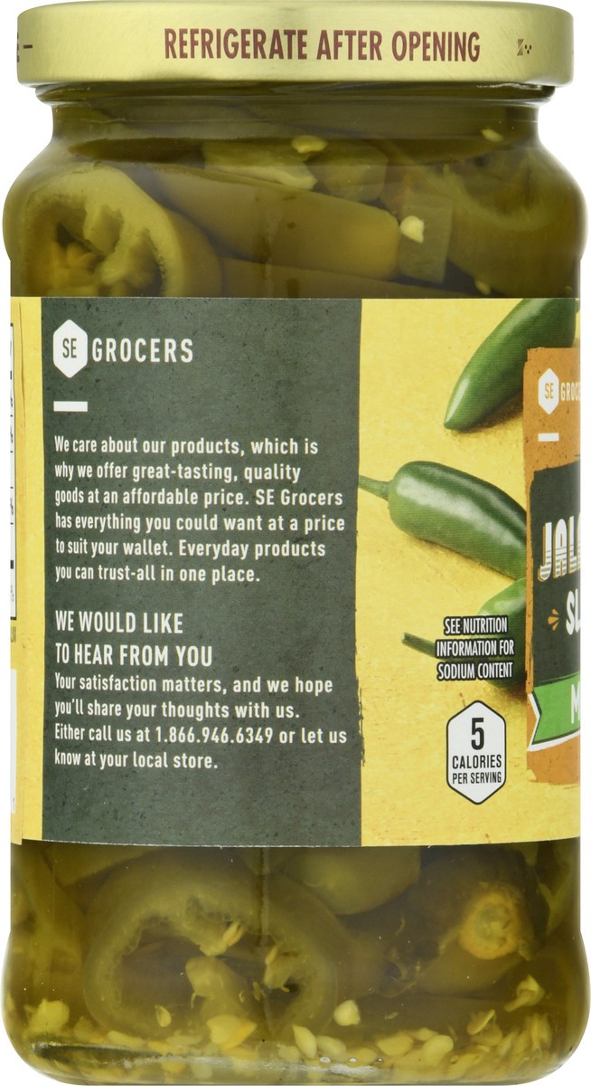 slide 5 of 10, SE Grocers Jalapeno Slc No Heat, 12 oz