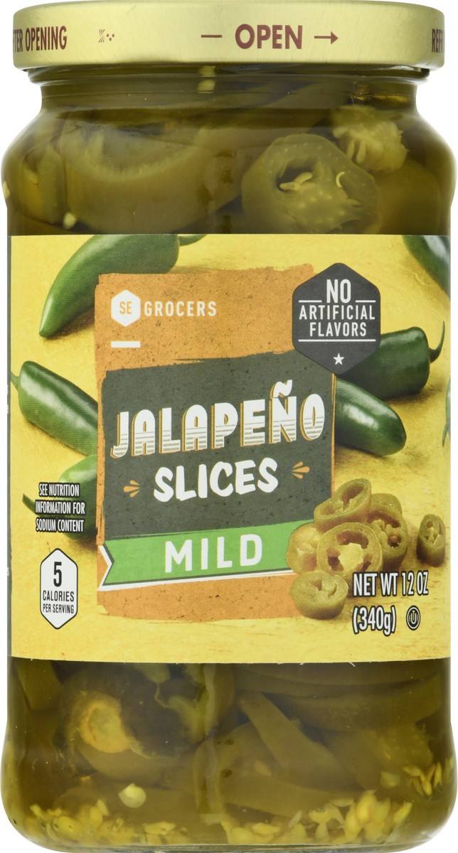 slide 7 of 10, SE Grocers Jalapeno Slc No Heat, 12 oz