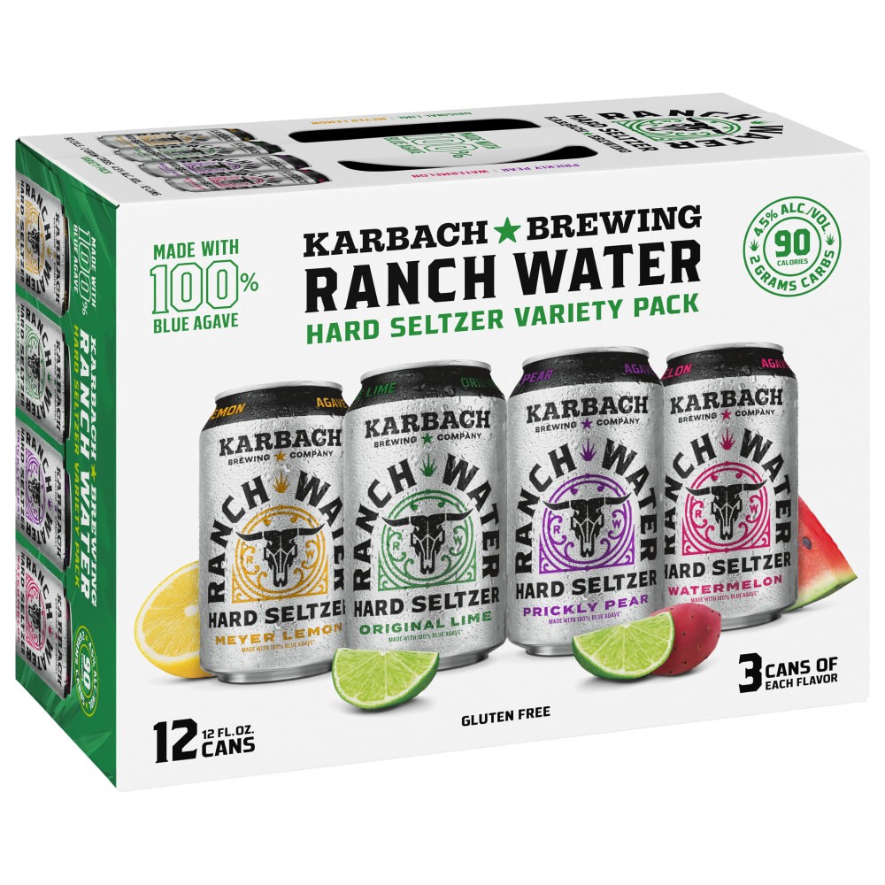 slide 1 of 1, Karbach Brewing Co. Ranch Water Hard Seltzer Variety Pack 12 - 12 fl oz Cans, 12 ct