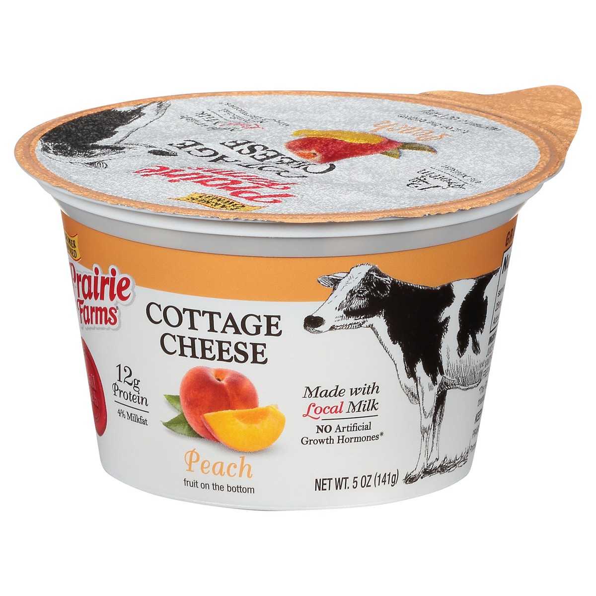 slide 10 of 12, Prairie Farms 4% Milkfat Peach Cottage Cheese 5 oz, 5 oz