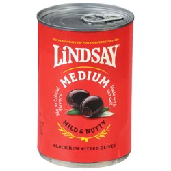 Lindsay Medium Black Ripe Pitted Olives 6oz Can