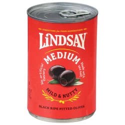 Lindsay Medium Black Ripe Pitted Olives 6oz Can