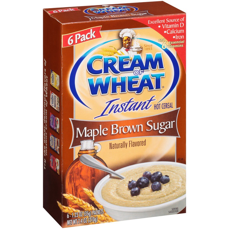 slide 7 of 8, Cream of Wheat Instant Maple Brown Sugar Hot Cereal 6 - 1.23 oz Packets, 6 ct