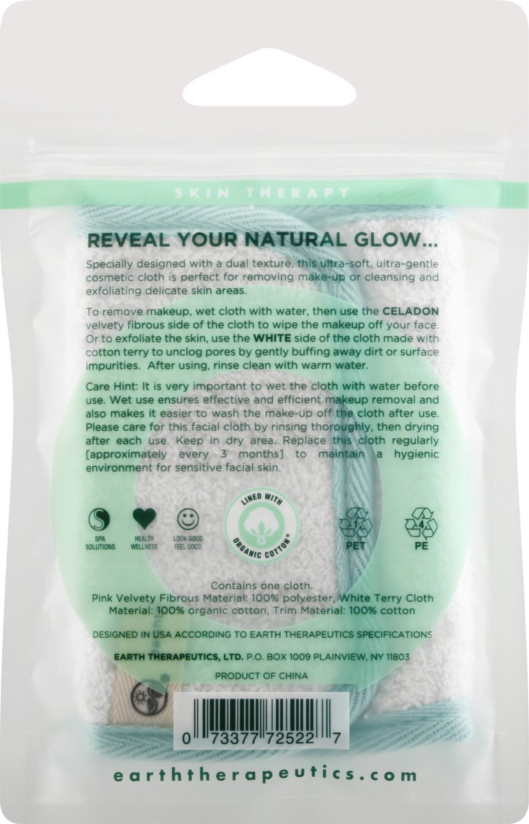 slide 11 of 11, Earth Therapeutics Organic Cotton Makeup Removing Cloth, 1 ct