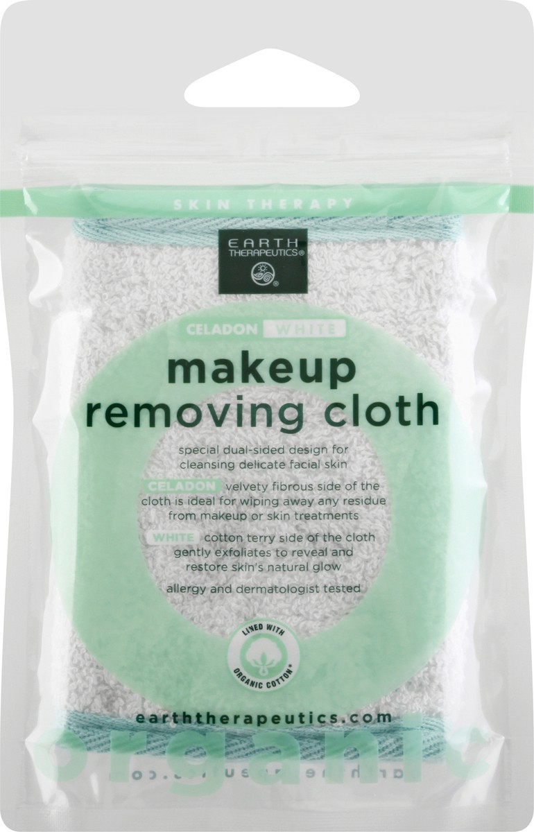 slide 2 of 11, Earth Therapeutics Organic Cotton Makeup Removing Cloth, 1 ct