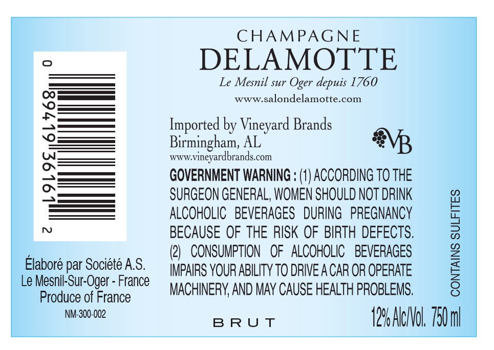 slide 3 of 4, Champagne Delamotte Delamotte Brut Le Mesnil 375Ml, 