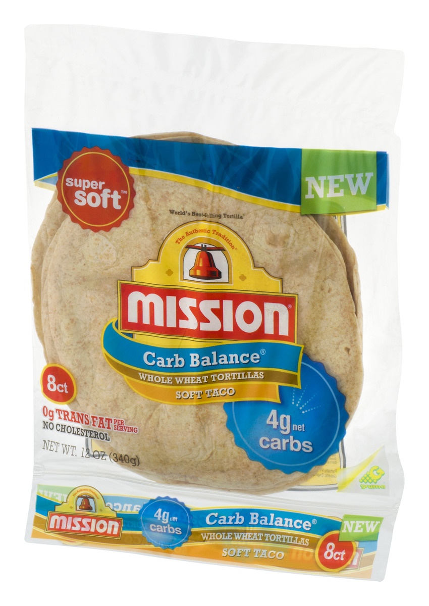 slide 3 of 10, Mission Tortilla Wraps Whole Wheat Soft Taco, 8 ct