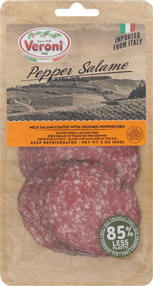 slide 3 of 15, Veroni Sli Pepper Salame, 3 oz