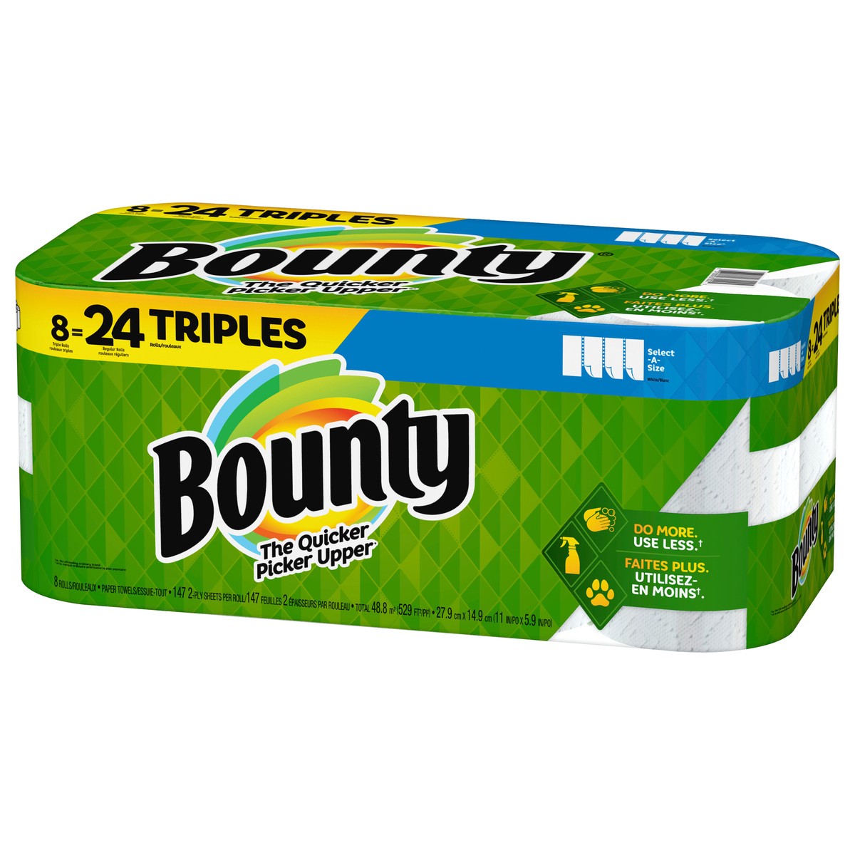 slide 3 of 5, Bounty Select-A-Size Paper Towels, White, 8 ct