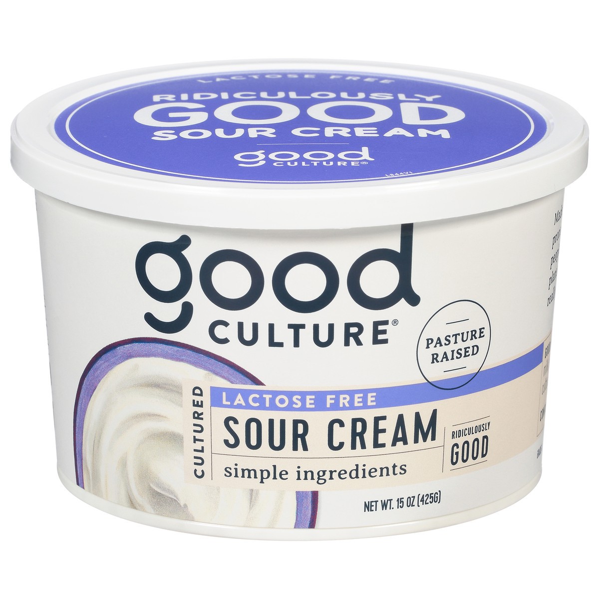 slide 1 of 1, good culture Lactose Free Sour Cream, 15 oz