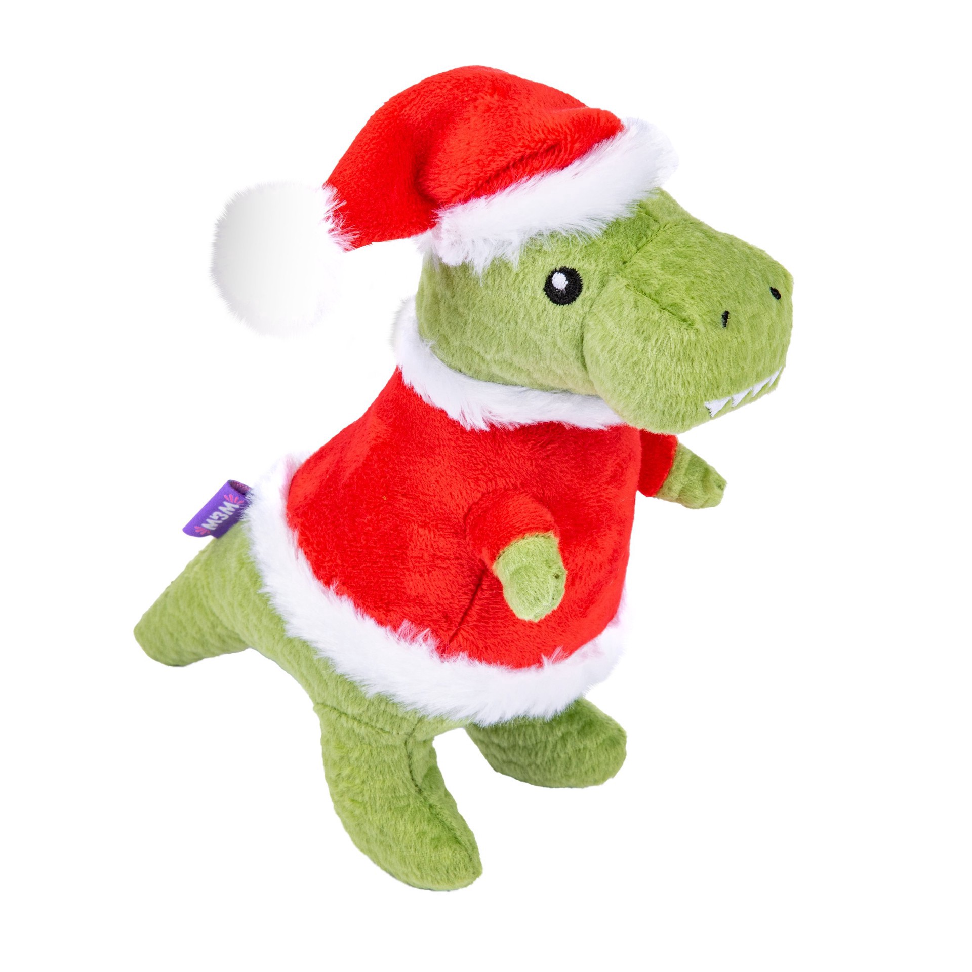 slide 1 of 1, Woof & Whiskers Santa T-Rex Dog Toy, 1 ct