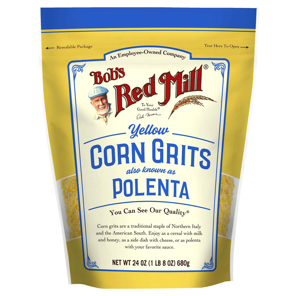 slide 1 of 1, Bob's Red Mill Corn Grits, 24 oz