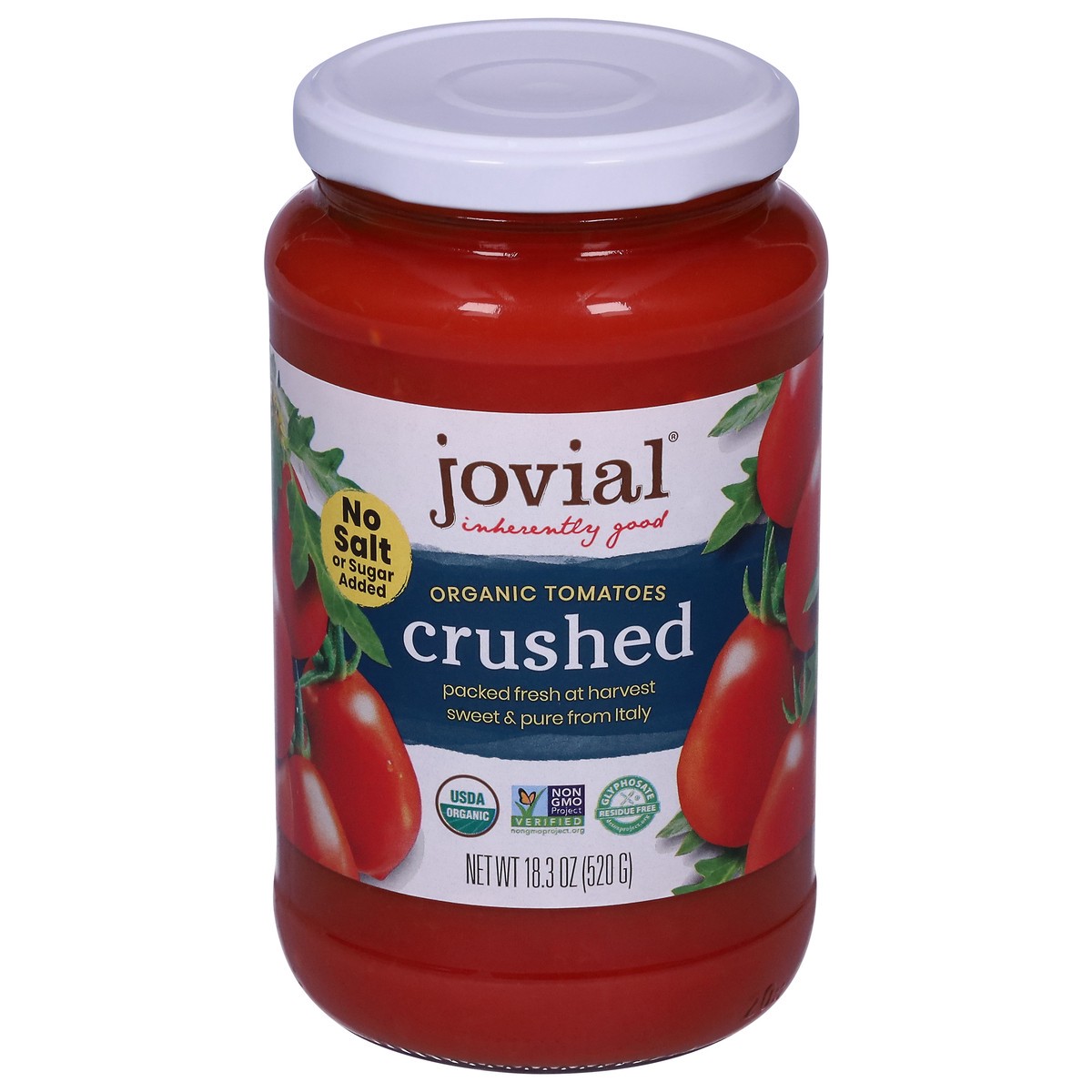 slide 1 of 9, Jovial Organic Crushed Tomatoes 18.3 oz, 18.3 oz