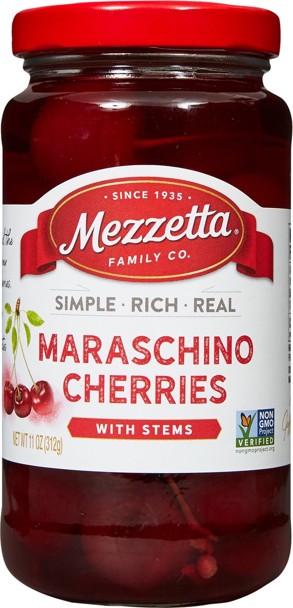 slide 6 of 7, Mezzetta Maraschino Cherries With Stems, 11 oz, 11 oz