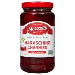 Mezzetta Maraschino Cherries With Stems, 11 oz