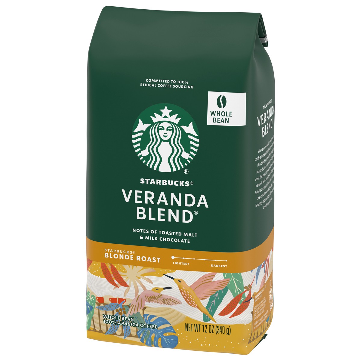 slide 11 of 15, Starbucks Blonde Roast Whole Bean Coffee — Veranda Blend — 100% Arabica — 1 bag (12 oz.), 12 oz