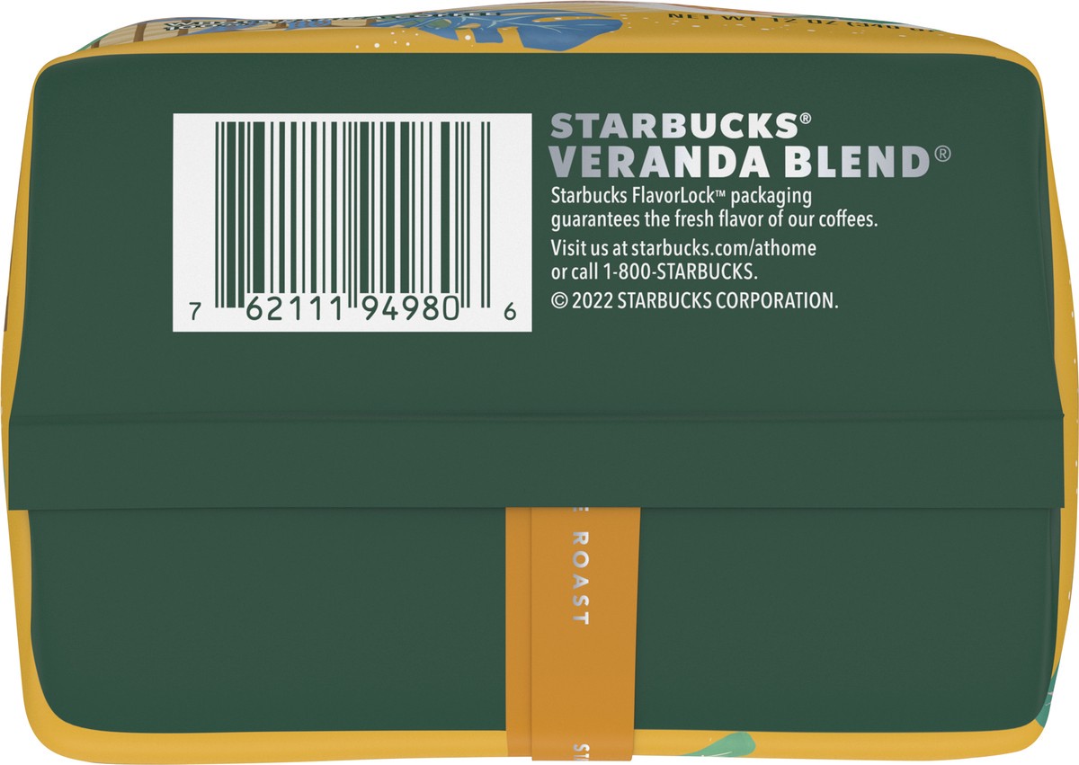 slide 10 of 15, Starbucks Blonde Roast Whole Bean Coffee — Veranda Blend — 100% Arabica — 1 bag (12 oz.), 12 oz