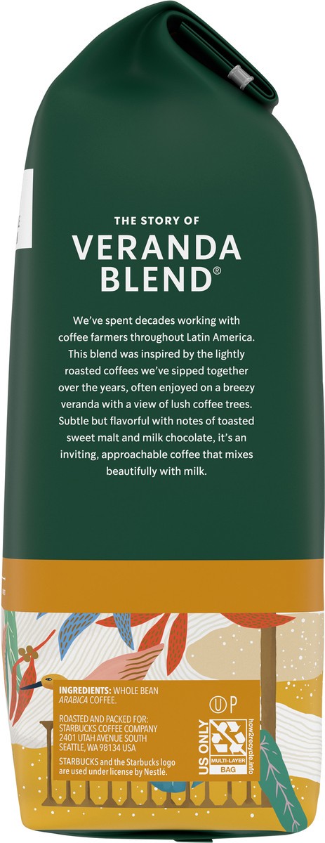 slide 6 of 15, Starbucks Blonde Roast Whole Bean Coffee — Veranda Blend — 100% Arabica — 1 bag (12 oz.), 12 oz