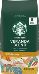 Starbucks Blonde Roast Whole Bean Coffee — Veranda Blend — 100% Arabica — 1 bag (12 oz.)