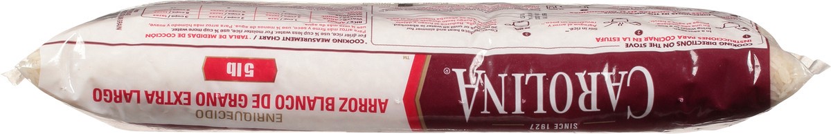 slide 8 of 9, Carolina White Rice, Extra Long Grain, Enriched, 80 oz