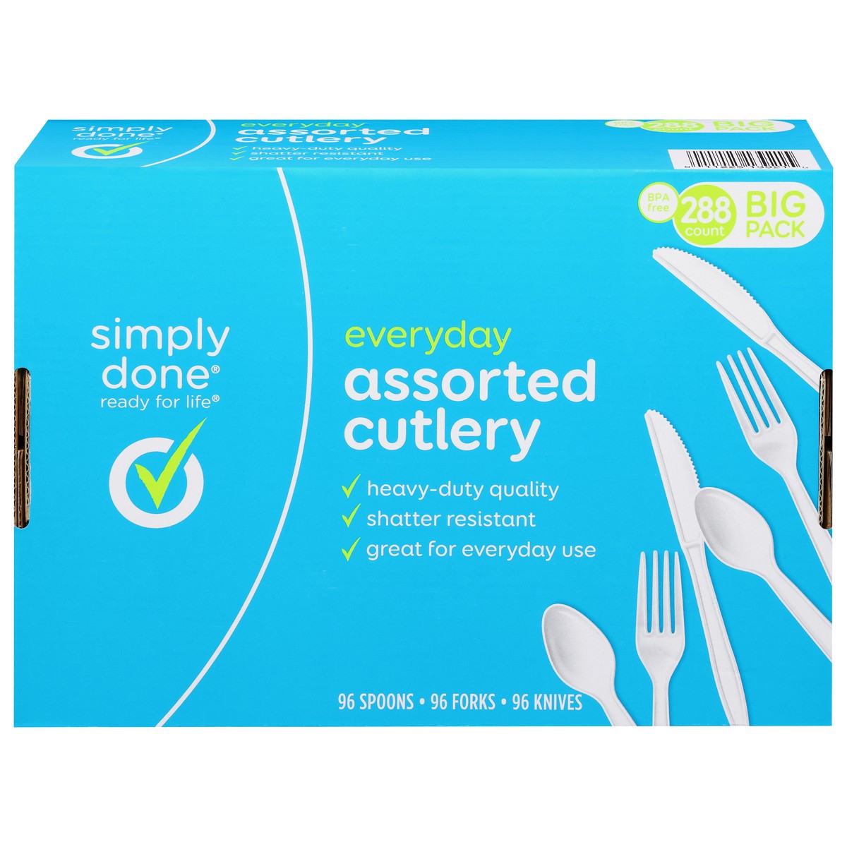 slide 1 of 13, Simply Done Everyday Assorted Cutlery Big Pack 288 ea, 288 ct