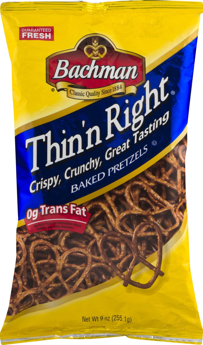 slide 5 of 10, Bachman Thin'n Right Baked Pretzels, 11 oz