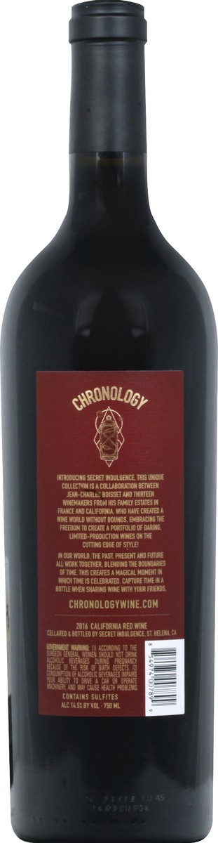 slide 3 of 9, Chronology Red Blend, 750 ml