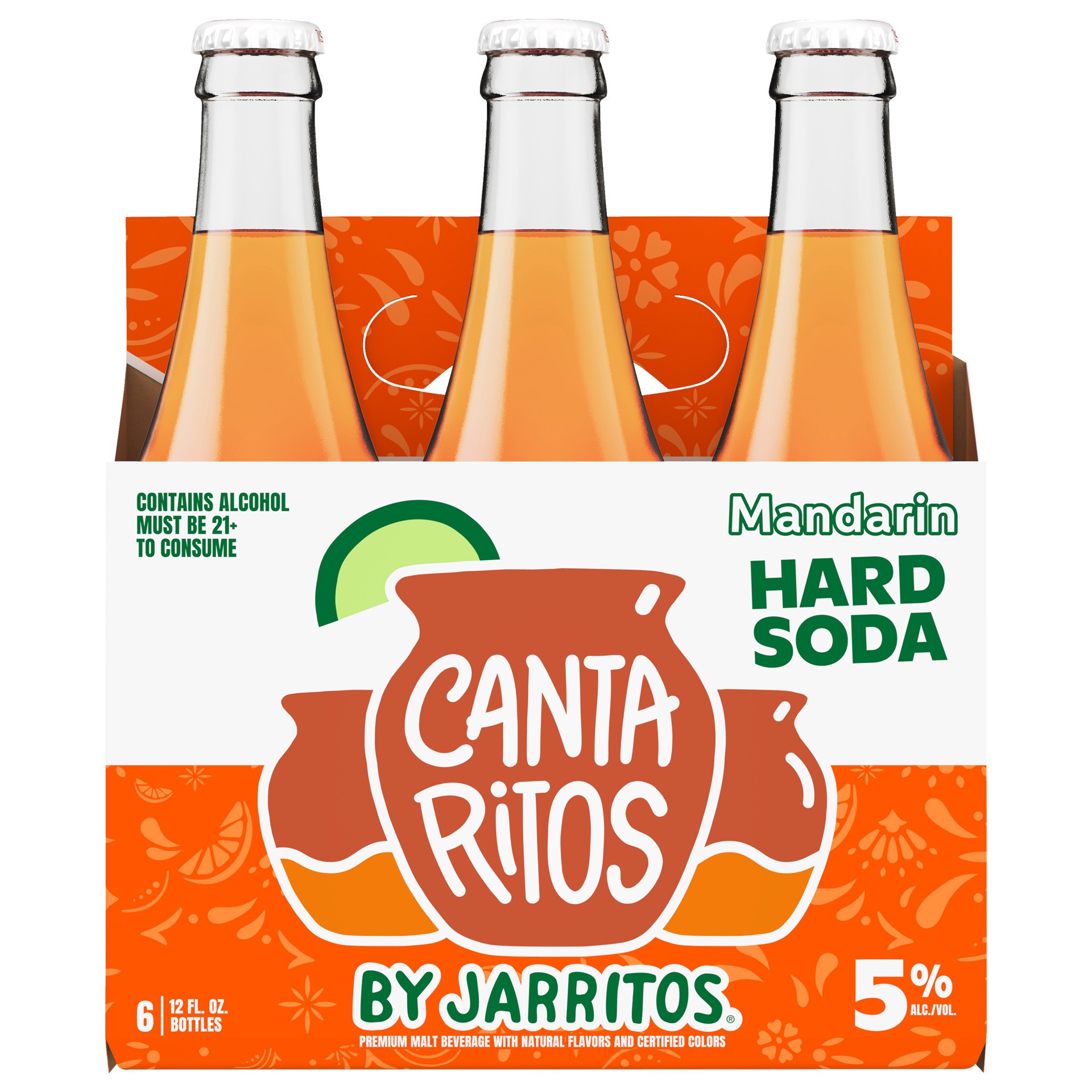 slide 2 of 3, Cantaritos Mandarin Hard Soda 6 - 12 fl oz Bottles, 72 fl oz